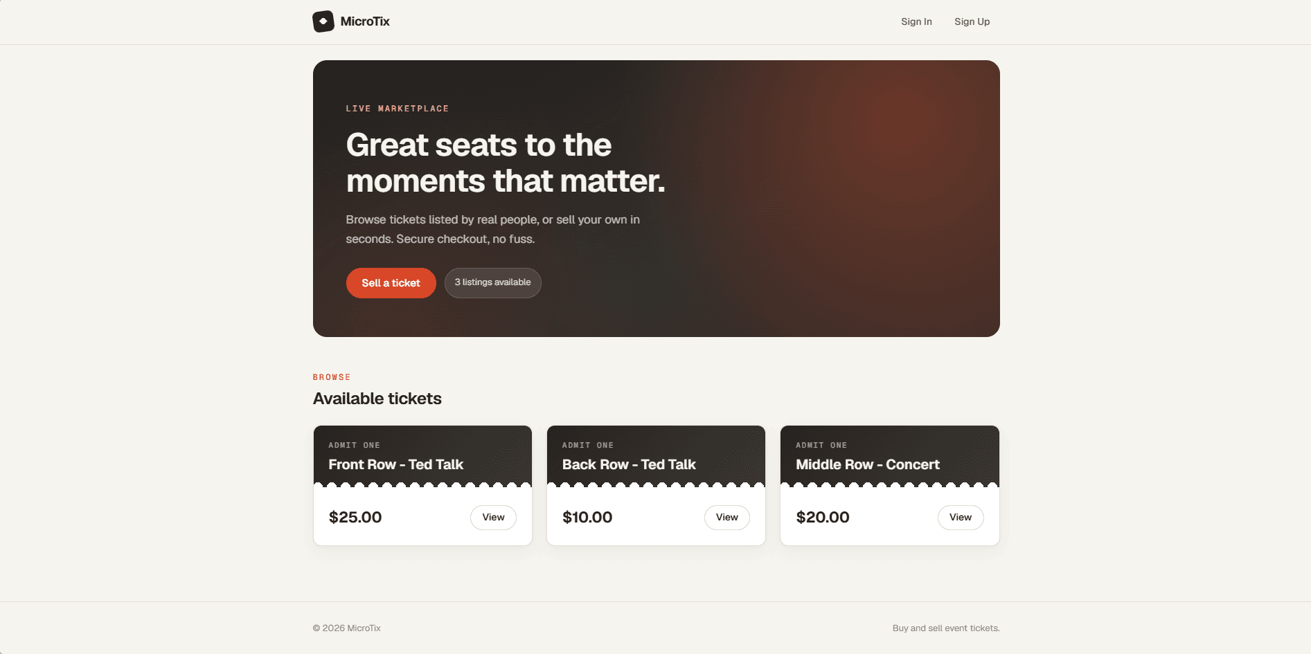MicroTix project